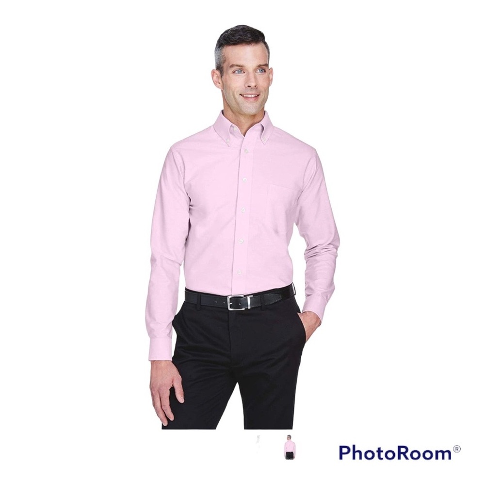 EUC Van Heusen Regular Fit 16.5 34/35 Pink Button Down Shirt